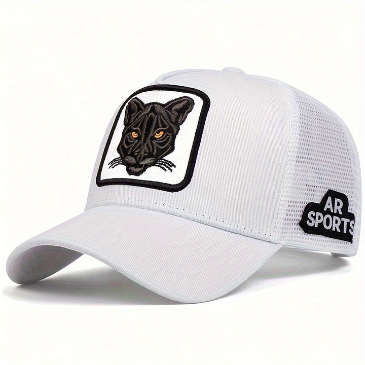 Gorra de béisbol negra para hombre con bordado de animal - Ideal para salidas de primavera/verano