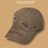 Gorra de béisbol de denim bordado de moda 2024, gorra de jean casual con hebilla ajustable, gorra ligera unisex de poliéster 100% para todas las ocasiones