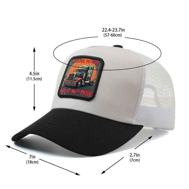 Gorra de Camionero Retro para Hombres y Mujeres - Cierre Ajustable Snapback, Parte Trasera Transpirable con Diseño Semi-Camión 18 Ruedes e Inscripción PETERBILT 359: Gorrita Ligara Ideal Para Conductores De Trucks Uso Casual Y Al Aires Libre (Una Talla Se