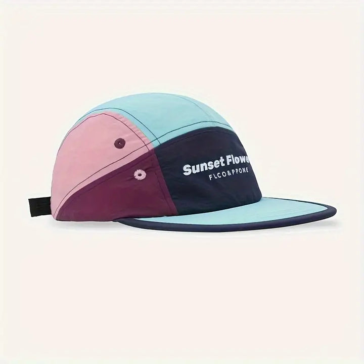 Nuevo Sombrero Funcional para Ciclismo al Aire Libre, Visera Plana de Cinco Piezas con Combinación De Colores y Diseño Delgado. Ideal Verano: Alta Calidad Unisex Esenciales Festivales Viajes