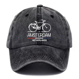 1 sombrero unisex con estampado de Ámsterdam para hombres y mujeres - Gorra ajustable, suave y transpirable con visera curva, diseño de molino de viento y canal holandés, regalo casual de temática holandesa para exteriores (talla única)