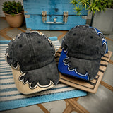 Nueva gorra de béisbol retro americana con bordado de llamas para hombres y mujeres, gorro de pico de pato de nicho hip-hop streetwear, gorra deportiva ajustable