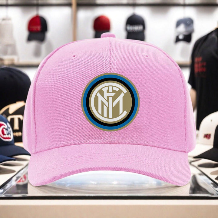 1 Gorra de béisbol con logo INTER y diseño 1909 - Poliéster ligero, ajustable con cierre a presión, visera curva, lavable a máquina, unisex para hombres y mujeres, perfecta para uso diario y eventos, gorra de béisbol