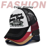 Gorra de béisbol con letra bordada 3D para hombre y mujer - Gorra snapback de malla con estilo funky, diseño semimalla transpirable, panel frontal y ala, gorro unisex ligero para todas las estaciones para deportes, eventos casuales y temáticos (Día de Acc