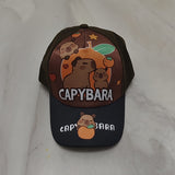 Llegada Nueva - Bonita Gorra de Béisbol con Estampado de Dibujos Animados de Capibara para Niños, Ligera Poliéster, Ajuste Elástico, Lavable a Mano, Gorro de Fiesta de Cumpleaños | Diseño Divertido | Gorra de Fibra de Poliéster