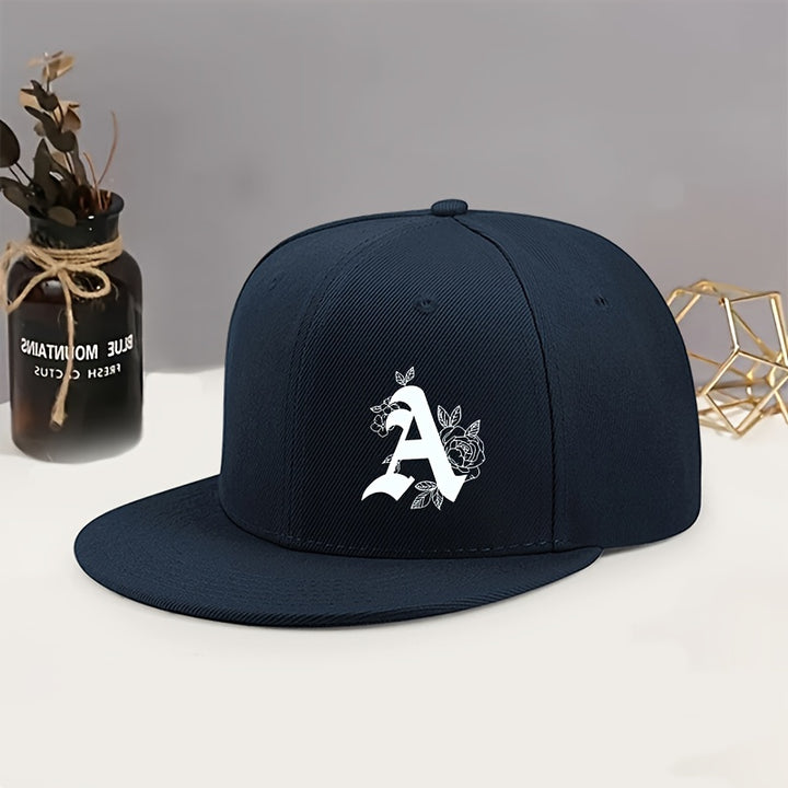 Gorra de Béisbol Ligera para Hombre con Estampado Geométrico Floral - Azul Marino, Ajustable y Lavable a Mano, Diseño Casual, Tela Transpirable, Estilo Skater, Ideal para Skateboarding, Hip-Hop y Eventos Festivos, Moda Urbana