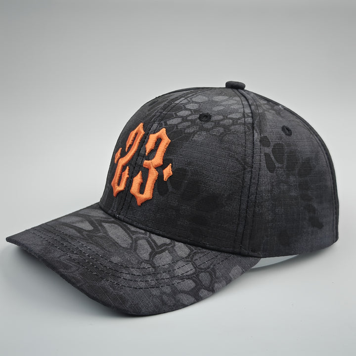Gorra de béisbol para mujer - Gorra ajustable con números '23' audaces, tejido transpirable para playa, deportes, uso diario - Negro/Naranja/Gris/Blanco/Marrón/Verde/Rojo/ - Talla única que se ajusta a la mayoría de las cabezas (Lavado a mano/Limpieza ...