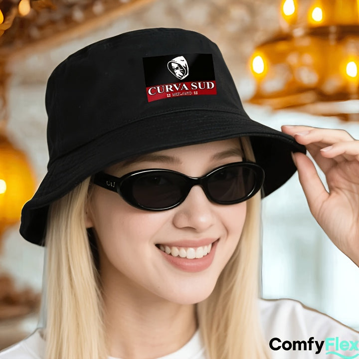 Gorra de Cubo con Escudo del Fútbol Curva Sud Milano - Diseño Italiano Transpirable, Estampado en y Rojo Atrevido Ligero & Lavable a Máquina para Festivales Musicales Eventos Deportivos Ropa Casual Unisex Abrigo Vibrante Actividades al AIRE Libre Cómodas