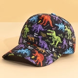 1 gorra de béisbol con diseño de dinosaurio para niños, transpirable, suave y cómoda, ideal para salir, acampar o como regalo de cumpleaños o vuelta a clases