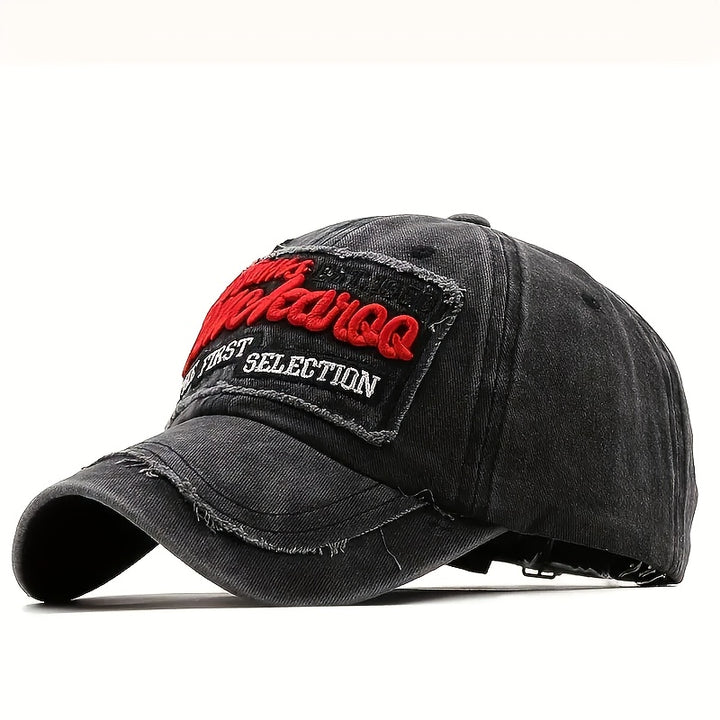 Gorra de béisbol con bordado 3D y letras de parche lavado, gorra de pato versátil para hombres y mujeres, gorra de ala curva para conductores de camiones.
