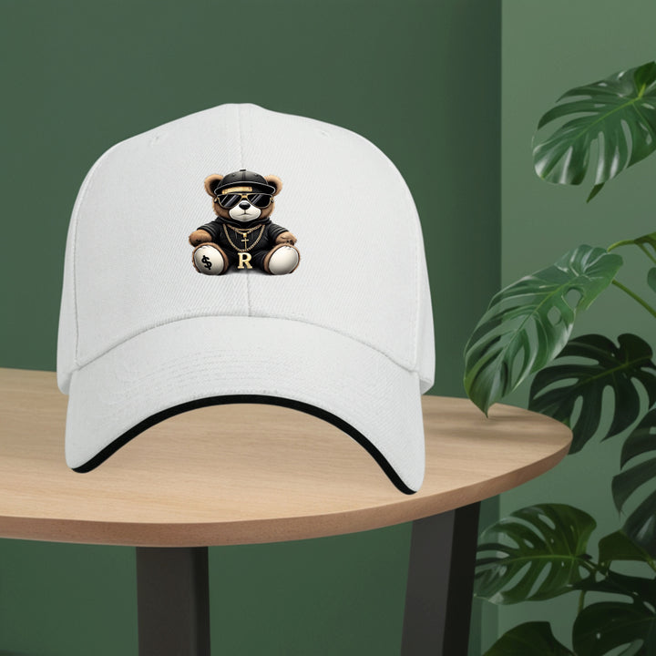 Gorra de béisbol unisex ajustable con estampado de oso y pote de miel - Ligera, transpirable, apta para todas las estaciones para hombres y mujeres, gorra deportiva casual para exteriores, regalo ideal para las fiestas ()