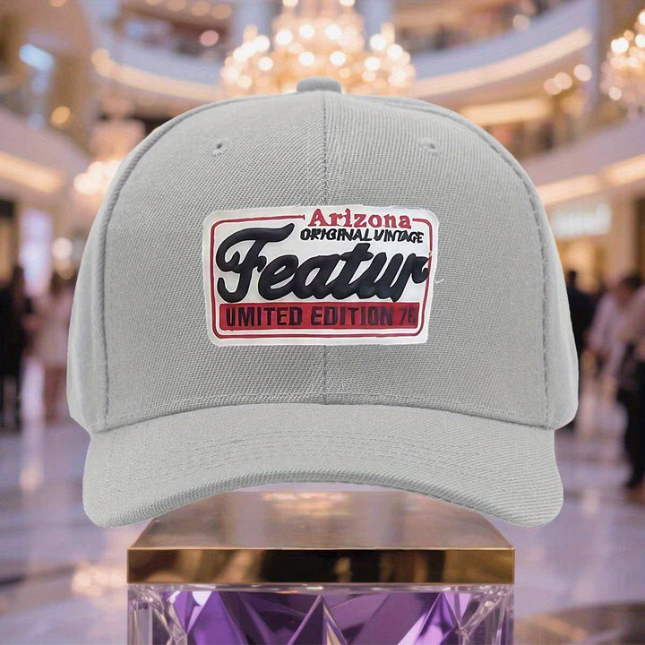 Gorra de béisbol ligera y transpirable para hombre FEATUR - Gorra ajustable con cierre de clic para papá con diseño original de Arizona, azul suave lavado para actividades al aire libre, regalo del Día del Padre y ropa casual, gorra de béisbol, ropa de ca