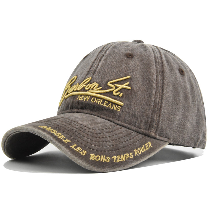 Gorra de béisbol para mujer New Orleans Bourbon St. con adornos - Snapback ajustable, sombrero bordado 3D con ajuste no elástico para Mardi Gras, festivales de jazz y outfits casuales - Diseño de Bourbon St. en, Verde, Rosa, Marrón, Azul Marino, Rojo, Gri