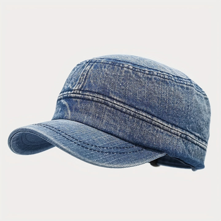 Gorra estilo pescador para mujeres, diseño retro lavado y desgastado, con ala corta plegable y sombrilla, estilo coreano, gorra plana casual para jóvenes