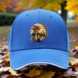 1 sombrero ajustable para camioneros con diseño de plumas de indígenas americanos - Transpirable, alta calidad, sombrero deportivo para golf, senderismo, camping, viajes y ciclismo - Unisex, estilo casual, negro, sombrero deportivo al aire libre | Accesor