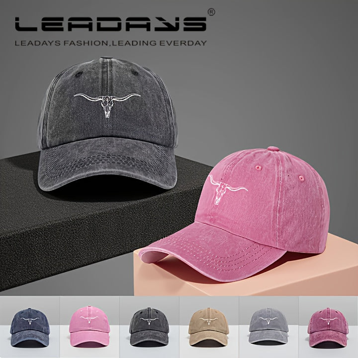 Gorra de Béisbol Retro con Calavera Occidental - Gorritos Ajustables Snapback para Hombres y Mujeres, Diseño Ligero & Duradera Unissexo Ideal Para Camping