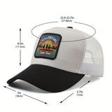 Gorra Unisex de Béisbol con Ajuste Snapback - Gorra Trucker Ligera y Transpirable, Diseño Vaquero del Oeste al Atardecer en Yellowstone, para Hombres y Mujeres, Pesca, Deportes, Casual - Regalo Perfecto para Papá, Mamá, Él, Ella, Accesorio de Verano, Lava