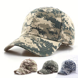 2 gorras de béisbol de camuflaje para hombres y mujeres - Gorras deportivas ligeras y transpirables para actividades al aire libre, gorras de pico de pato con protección solar, acrílico, ajuste ajustable