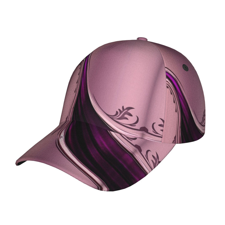 1 gorra unisex de camionero con efecto marmolado rosa y morado - Visera curva con estampado completo, cierre ajustable, ligera para todas las estaciones, gorra casual de béisbol para deportes al aire libre (degradado rosa/morado)