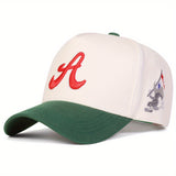 1 gorra de béisbol para hombre con bandera lateral, sombrero ajustable de cinco caras moderno para viajes y vacaciones en primavera/otoño o playa