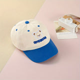 1 pieza, gorra de béisbol para bebés, estilo primavera y otoño, 1-3 años, moda, gorra bordada con oso y pico de pato para niños, gorra de sol para niñas al aire libre.
