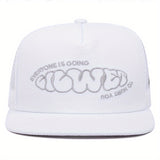 2 piezas (gorra + collar) Gorro de béisbol estilo streetwear para mujer | Bordado con letras y parche de dibujos animados