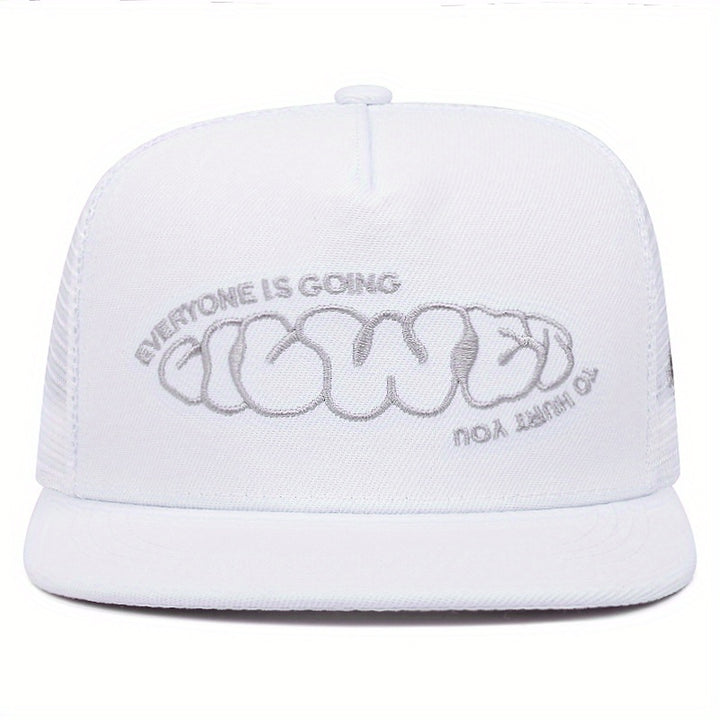 2 piezas (gorra + collar) Gorro de béisbol estilo streetwear para mujer | Bordado con letras y parche de dibujos animados