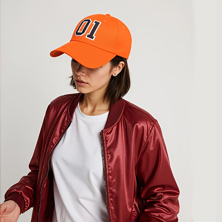 2 gorras de béisbol naranjas 01 de coche de carreras para hombre - Gorras ajustables para exteriores para salidas, fiestas, viajes y vacaciones en la playa - Regalo de San Valentín para parejas