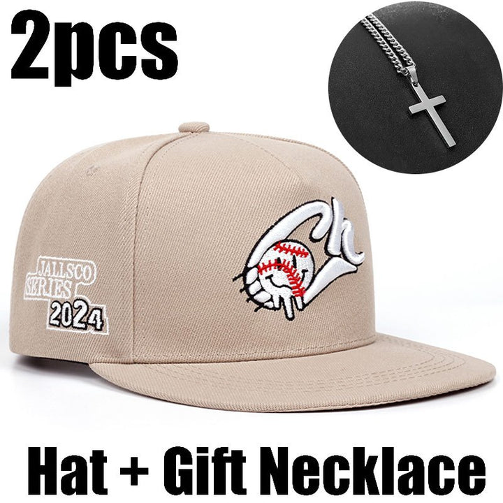 Dos piezas de gorra de béisbol con bordado de elementos hip hop, estilo callejero, deportivo y casual, sombrero unisex para parejas, ideal para viajes y regalos, Sombreros Casuales,Diseño Unisex,Sombrero de Moda,Detalle Bordado,Costura Duradera,Sombrero c