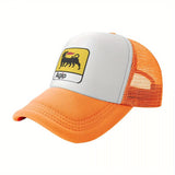 Gorra de Béisbol AGIP para Hombres y Mujeres - Gorra Ajustable con Malla Transpirable, Diseño en Dos Tonos /Blanco, Detalles Rojos y Emblema Amarillo - Lavable a Máquina, Gorra Casual Deportiva para Exteriores, Sombrero Ajustable