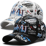 Conjunto de dos piezas, gorra de béisbol con sombra solar y diseño de grafiti para usar todo el año, deportes al aire libre, viajes, regalo