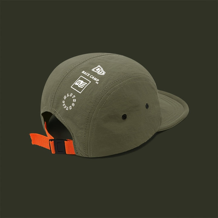 1 pieza de gorra de béisbol transpirable para hombre, ajustable, elegante, para acampar al aire libre, negra con rayas naranjas, poliéster, solo lavado a mano, regalo para el Día del Padre, relacionado con el campus, fiestas de cerveza, tejido de tela.