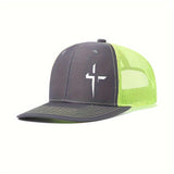 Gorra de camionero creativa con estampado cruzado: gorra de béisbol de moda con espalda de malla, transpirable y ajustable para actividades al aire libre - Negro con diseño de rayo blanco, gorro de cabeza al aire libre | Gorra de camionero elegante | Gorr