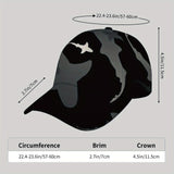 Sombrero de sol ligero CUTEHSJ - Estilo negro y gris con diseño de camuflaje, cierre ajustable con hebilla, perfecto para la playa, actividades al aire libre, pesca y vacaciones, ropa de cabeza al aire libre | Diseño de camuflaje | Tela de poliéster