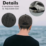 1 Gorra Ajustable con Estampado de Estrella Azul de Cinco Puntas - Sombrero Ligero Retro Unisex para Viajes, Camping y Fiestas, Correa Ajustable, Lavable a Mano, Regalo Perfecto para Papá (Día del Padre, Graduación, Acción de Gracias), Material No Elástic