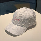 Gorras de béisbol con letras bordadas de estilo coreano de primavera y verano adecuadas para hombres y mujeres Sombrero de pico de pato