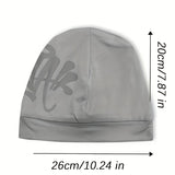 1 Gorro Retro Street Hip-Hop - Estampado de Letras Rojas Abstractas, Ajuste Elástico, Ligero y Lavable a Máquina, Accesorio Unisex para Hombres y Mujeres en Primavera/Verano