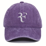 1 gorra de béisbol ajustable con diseño bordado de letra F elegante, mezcla transpirable, protección solar para deportes al aire libre y uso casual, accesorio para la cabeza ajustable, gorra de béisbol bordada duradera