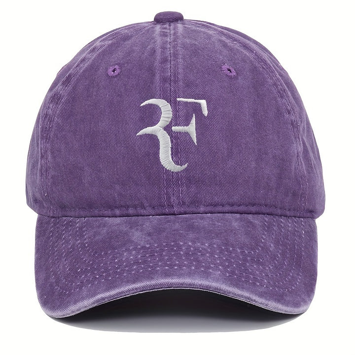 1 gorra de béisbol ajustable con diseño bordado de letra F elegante, mezcla transpirable, protección solar para deportes al aire libre y uso casual, accesorio para la cabeza ajustable, gorra de béisbol bordada duradera