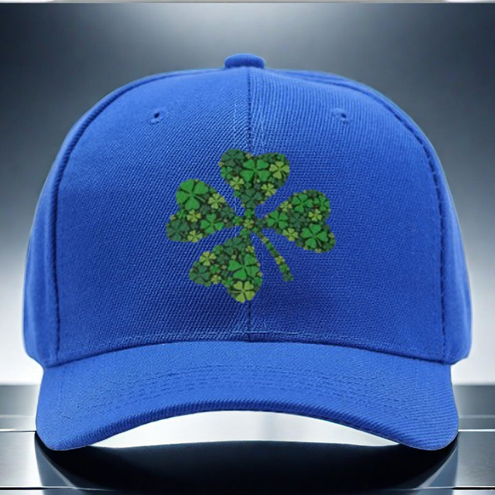 Gorra Snapback Unisex - Camión con Diseño Ajustable de Cuatro Hojas Verdes, Puntos y la Suerte Irlandesa Negra, Parte Trasera de Malla Transpirable, Sombrero Festivo, Diseño Divertido, Ajuste Cómodo, Sombrero con Estilo, Amantes de la Moda