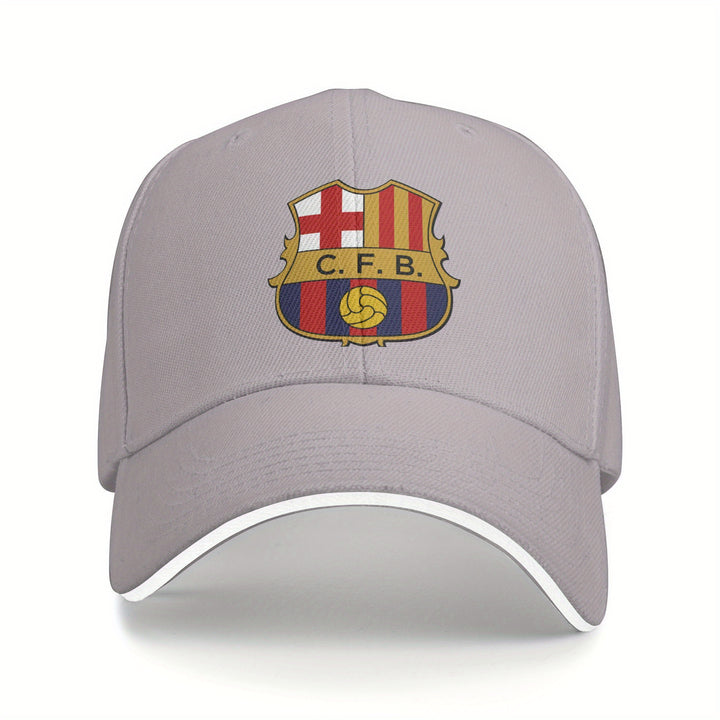 Gorra de Béisbol Barcelona para Hombre - Visera Curva, Protección Solar SPF con Recubrimiento PVC, Ligera y Duradera - Regalo Ideal para Aficionados del Fútbol (), Diseño Deportivo, Actividades al Aire Libre