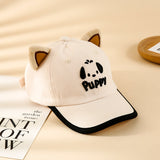Gorra de béisbol para bebés de una pieza, estilo primavera y otoño, para niños de 1 a 4 años, moda, combinable con todo, verano, tres dimensiones, bordado, perro, chico, sombrero de sol, niña, gorra de pato.