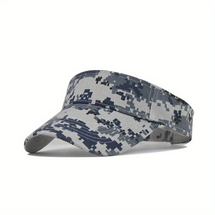 Visera Ligera Ajustable de Poliéster - Gorro Camuflaje para Playa y Actividades al Aire Libre, Cierre Snapback Transpirable, Lavado a Mano, Sombrero Casual, Diseño Camuflaje, Accesorio de Vacaciones, Cómodo y Moderno, Ideal para Viajes