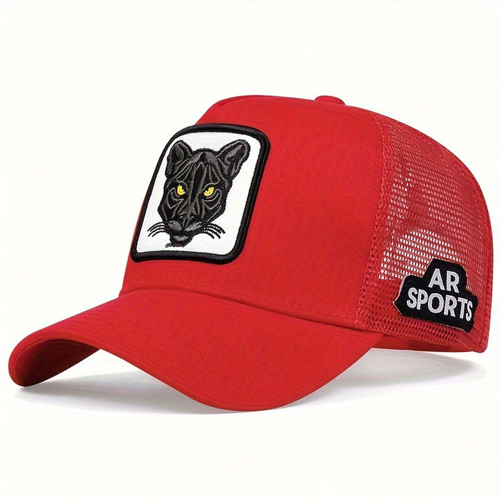 Gorra de béisbol negra para hombre con bordado de animal - Ideal para salidas de primavera/verano
