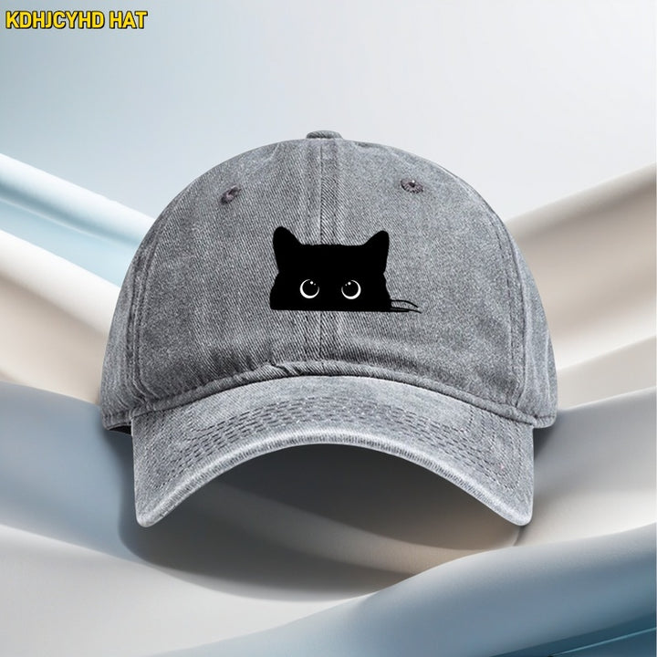 1 gorra ajustable unisex de camionero con logo de oreja negra y ribete blanco - Gorra ligera y transpirable para senderismo, running, ciclismo y uso casual - Gorra de papá con punta gris (opción de 2 piezas disponible)