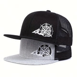 Gorra De Béisbol De Bordado De Brújula Gorra De Camionero De Malla De Moda Y Estilo Hip Hop Gorra Ajustable Y Ligera Con Broche Para Mujeres Y Hombres