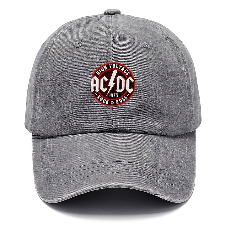 Gorra de basquetbol con impresión de letras AC/DC, lavable, ajustable, ideal para deportes al aire libre, hiking y camping, también para fiestas casual