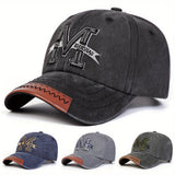 Gorra de béisbol ajustable para hombre con 3D bordada M - Diseño de dos tonos negro y marrón, tejido textil transpirable para viajes al aire libre, fiestas en la playa, ropa casual primavera/otoño, accesorios de playa, accesorios de cabeza elegantes, ropa