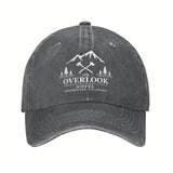 1pieza El Sombrero de Béisbol del Hotel Overlook - Denim Desgastado Snapback para Hombres y Mujeres, Estilo Deportivo, Suave y Estructurado, Perfecto para Entrenamientos al Aire Libre, Gorra de Vestir Casual | Diseño de Gorra Estructurada | Gorra de Denim