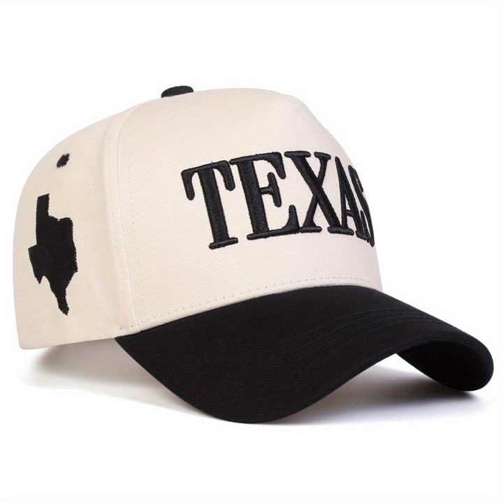 1 Sombrero de Basquetbol TEXAS para Hombres, Ajustable para Deportes al Aire Libre, Viajes en Primavera/Otoño y Vacaciones en la Playa